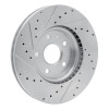R1 10-25 Buick ALLURE Front Right Drilled & Slotted Silver Brake Rotor
