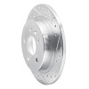 R1 11-16 Buick Regal Rear Right Drilled & Slotted Silver Brake Rotor