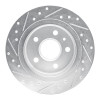 R1 11-16 Buick Regal Rear Right Drilled & Slotted Silver Brake Rotor