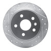 R1 11-16 Buick LaCrosse Rear Left Drilled & Slotted Silver Brake Rotor