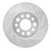 R1 04-07 Ford Freestar Front Right Drilled & Slotted Silver Brake Rotor