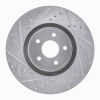 R1 14-19 Ford Focus Front Left Drilled & Slotted Silver Brake Rotor