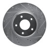 R1 05-06 Pontiac GTO Front Right Drilled & Slotted Silver Brake Rotor
