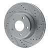 R1 05-06 Pontiac GTO Front Right Drilled & Slotted Silver Brake Rotor