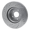 R1 05-06 Pontiac GTO Front Right Drilled & Slotted Silver Brake Rotor