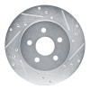 R1 88-88 Pontiac Fiero Rear RightFront Right Drilled & Slotted Silver Brake Rotor