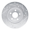 R1 88-88 Pontiac Fiero Front LeftRear Left Drilled & Slotted Silver Brake Rotor