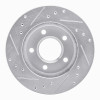 R1 90-90 Pontiac 6000 Rear Right Drilled & Slotted Silver Brake Rotor