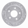 R1 84-88 Pontiac 6000 Rear Right Drilled & Slotted Silver Brake Rotor