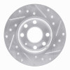 R1 88-89 Pontiac LeMans Front Right Drilled & Slotted Silver Brake Rotor