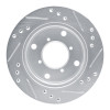 R1 89-01 Chevrolet Metro Front Left Drilled & Slotted Silver Brake Rotor