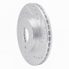 R1 90-93 Asuna SUNFIRE Front Right Drilled & Slotted Silver Brake Rotor