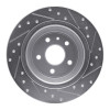 R1 13-20 Ford FusIon Rear Left Drilled & Slotted Silver Brake Rotor EDZ-54068L