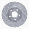 R1 12-18 Ford Focus Front Left Drilled & Slotted Silver Brake Rotor