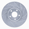 R1 12-18 Ford Focus Front Left Drilled & Slotted Silver Brake Rotor