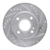 R1 11-19 Ford Fiesta (USA/Canada) Front Right Drilled & Slotted Silver Brake Rotor