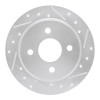 R1 01-19 Ford Fiesta (USA/Canada) Rear Right Drilled & Slotted Silver Brake Rotor