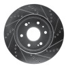 R1 09-20 Chevrolet TAHOE Front Left Drilled & Slotted Silver Brake Rotor