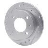 R1 78-80 Ford Fiesta (USA/Canada) Front Left Drilled & Slotted Silver Brake Rotor