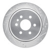 R1 15-20 Chevrolet Colorado Rear Right Drilled & Slotted Silver Brake Rotor