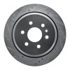 R1 15-20 Chevrolet Colorado Rear Left Drilled & Slotted Silver Brake Rotor