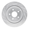 R1 10-17 Chevrolet Equinox Rear Right Drilled & Slotted Silver Brake Rotor