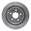 R1 10-17 Chevrolet Equinox Rear Left Drilled & Slotted Silver Brake Rotor