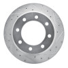 R1 09-20 Chevrolet Express 4500 Rear Right Drilled & Slotted Silver Brake Rotor