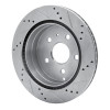 R1 09-20 Chevrolet Express 4500 Rear Left Drilled & Slotted Silver Brake Rotor