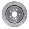 R1 09-20 Chevrolet Express 4500 Rear Left Drilled & Slotted Silver Brake Rotor