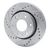 R1 06-09 Buick Rainier Front Left Drilled & Slotted Silver Brake Rotor