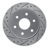 R1 03-05 Chevrolet Express 2500 Rear Left Drilled & Slotted Silver Brake Rotor