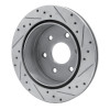 R1 03-05 Chevrolet Express 2500 Rear Left Drilled & Slotted Silver Brake Rotor