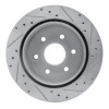 R1 03-05 Chevrolet Express 2500 Rear Left Drilled & Slotted Silver Brake Rotor