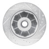 R1 01-02 Chevrolet Express 3500 Front Left Drilled & Slotted Silver Brake Rotor