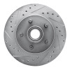 R1 93-95 Chevrolet G10 Front Left Drilled & Slotted Silver Brake Rotor