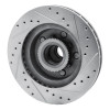 R1 93-95 Chevrolet G10 Front Left Drilled & Slotted Silver Brake Rotor
