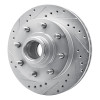 R1 92-02 Chevrolet Suburban 2500 Front Left Drilled & Slotted Silver Brake Rotor