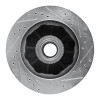 R1 92-02 Chevrolet Suburban 2500 Front Left Drilled & Slotted Silver Brake Rotor
