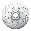 R1 93-95 Chevrolet G30 Front Left Drilled & Slotted Silver Brake Rotor