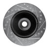 R1 90-02 Chevrolet ASTRO Front Left Drilled & Slotted Silver Brake Rotor EDZ-48015L
