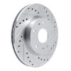 R1 88-89 Chevrolet C3500 Front Right Drilled & Slotted Silver Brake Rotor