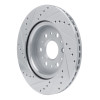 R1 17-25 Buick Enclave Rear Right Drilled & Slotted Silver Brake Rotor