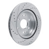 R1 23-25 Chevrolet Colorado Rear Right Drilled & Slotted Silver Brake Rotor