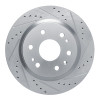 R1 23-25 Chevrolet Colorado Rear Right Drilled & Slotted Silver Brake Rotor