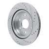 R1 23-25 Chevrolet Colorado Rear Left Drilled & Slotted Silver Brake Rotor