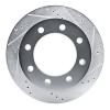 R1 21-25 Chevrolet Express 3500 Rear Right Drilled & Slotted Silver Brake Rotor