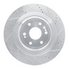 R1 14-20 Cadillac Escalade Front Right Drilled & Slotted Silver Brake Rotor
