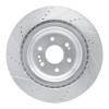 R1 14-20 Cadillac Escalade Front Right Drilled & Slotted Silver Brake Rotor