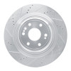 R1 14-20 Cadillac Escalade ESV Front Left Drilled & Slotted Silver Brake Rotor